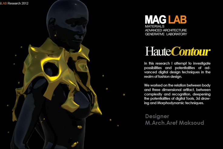 Haute Contour  Parametric Fashion Research 2012